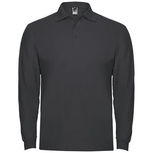 Polo manches longues Homme personnalisé 220gr Estrella ROLY Dark Lead